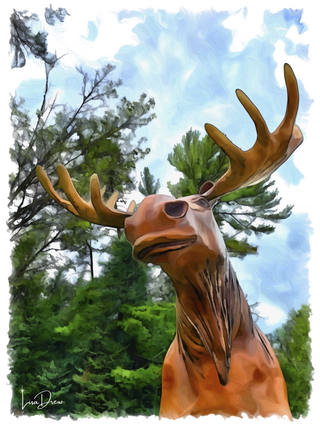 Minnesota Moose digital art by Lisa Drew